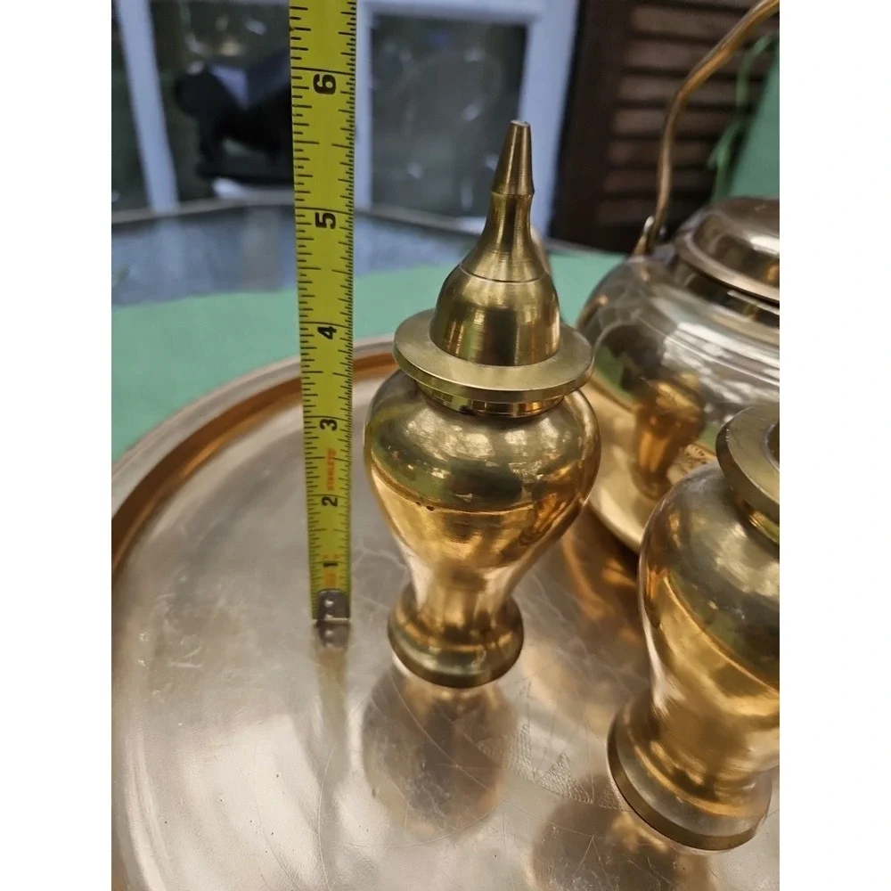 VTG Brass Tea Set 13